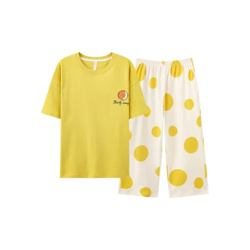 JinShaLa Pajama Комплект Женский Желтый