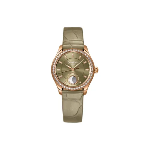 GLASHUTTE ORIGINAL LADY Автоматический Механический Механизм Женские Часы 32,5 мм Зеленый Циферблат 18К Золото Корпус Часов