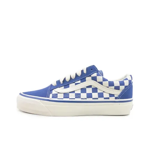 Vans Old Skool 36 Кеды Низкие Синий с Белым Надпись Унисекс