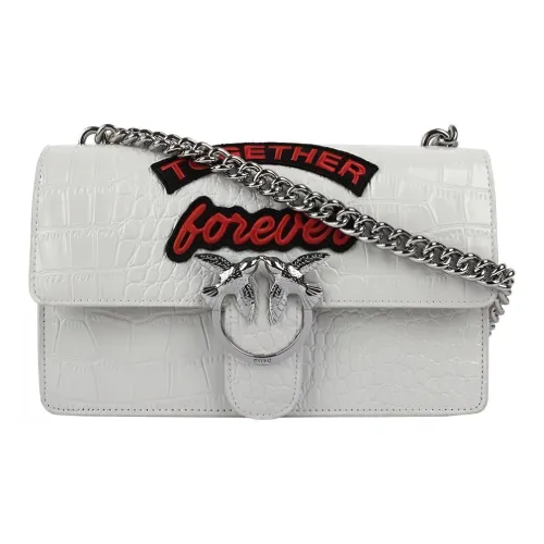 PINKO Натуральная кожа кожа сумка через плечо сумка на плечо женская белая