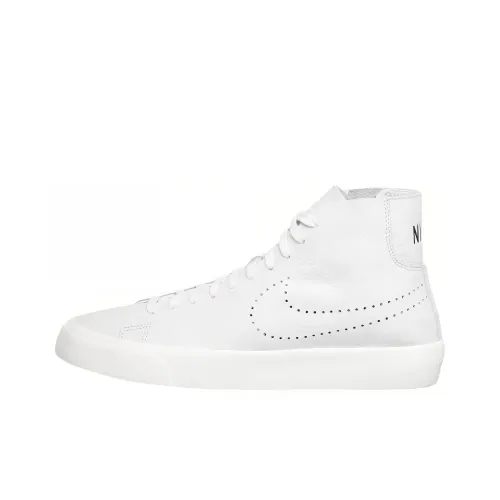 Nike Blazer Studio MID Премиум Амортизация Износостойкий MID Топ Скейтборд Кроссовки Унисекс Белый