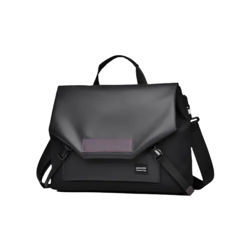 QINNXER Нейлон Портативный Через плечо Ноутбук Сумка Стандартный Унисекс Черный Экрю Хаки Имбирно-желтый Экрю