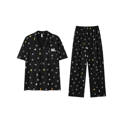 Tianmicat Silent Wind Series Пижамный комплект Мужской Черный