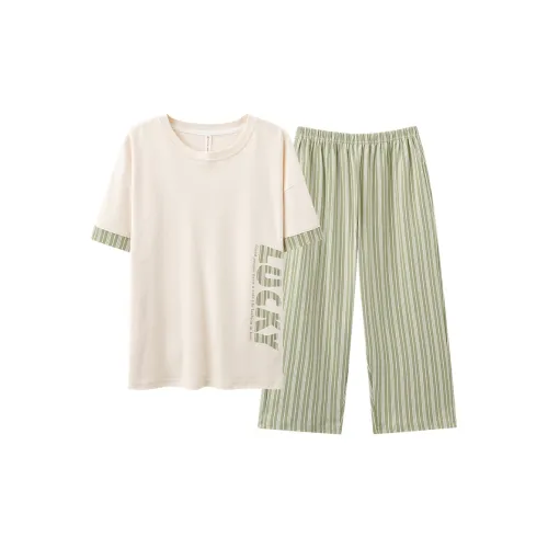 JinShaLa Пижамный комплект Женский Белый