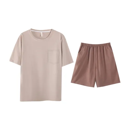 CHUDUAN Пижамный комплект мужской светло-коричневый