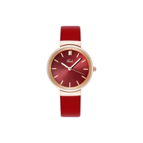 GEDI Кварцевый Movement Женские Часы 31 мм Красные