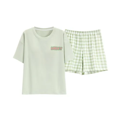 Mulong Family Пижамный комплект Женский Светло-зеленый