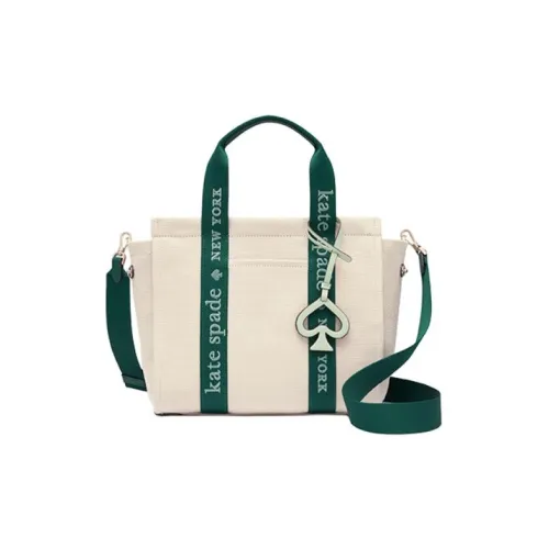 Kate Spade Ткань Тоут Сумка Сумка для покупок Сумка на плечо Маленькая Женская Натуральная Зеленая