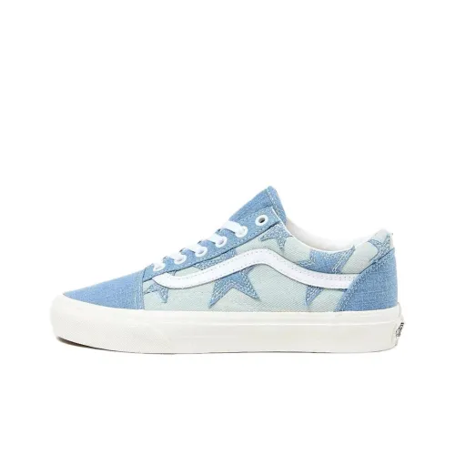 Vans Old Skool Collection Скейтборд Кроссовки Низкие Синие Белые Женские