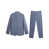 Серый Синий Комплекты Одежды