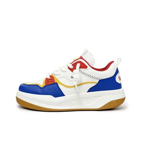 SLNU 3 Пухлые обувь Slip-resistant Abrasion-resistant Низкий топ Скейтбординг Кроссовки Мужские Красный Синий