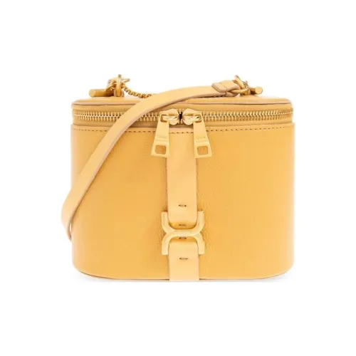 Chloe Marcie Телячья кожа с текстурой Одно плечо Через плечо Косметичка Мини Женская Желтая