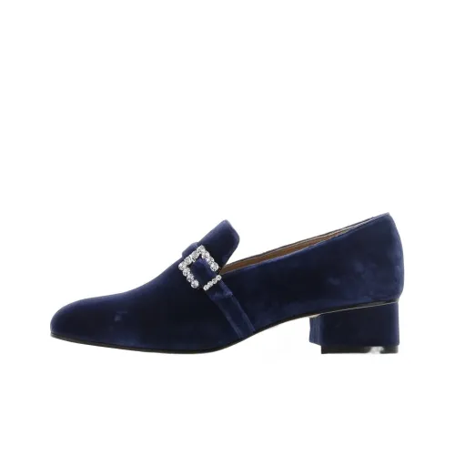 Stuart Weitzman SW Квадратный каблук MID Низкий каблук Обувь Женские Синий