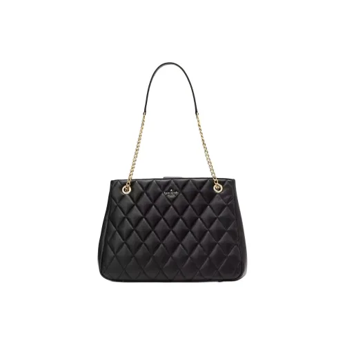 Kate Spade Quilted кожа Тоут сумка сумка для покупок сумка через плечо женская черная