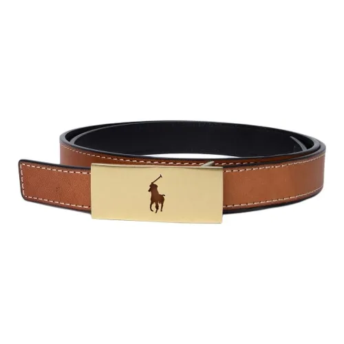 Polo Ralph Lauren Cut Out Логотип Кожаные ремни Женские Коричневый Ширина 2CM