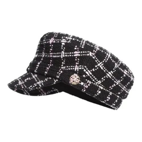 CHANEL Хлопок Береты Женские Черный