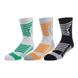Носки для баскетбола Alley Oop · Зеленый, Желтый, Черный, 3 упаковки