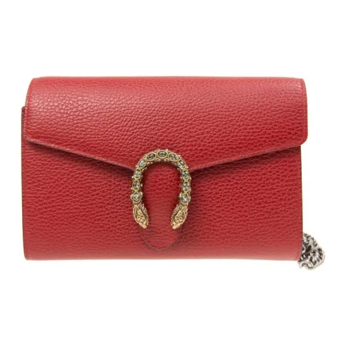 GUCCI Dionysus Кожаный кошелек сумка через плечо сумка на плечо женская красный