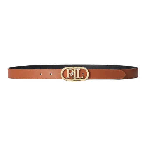 Polo Ralph Lauren Двойной Сided Design Smooth Clasp Кожаные ремни Женские Коричневый Черный Ширина 1,9CM