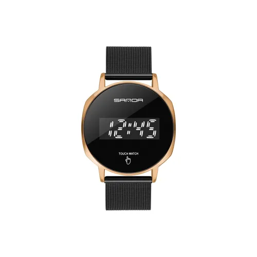 Sanda Electronic Механические часы Мужские часы Черный циферблат