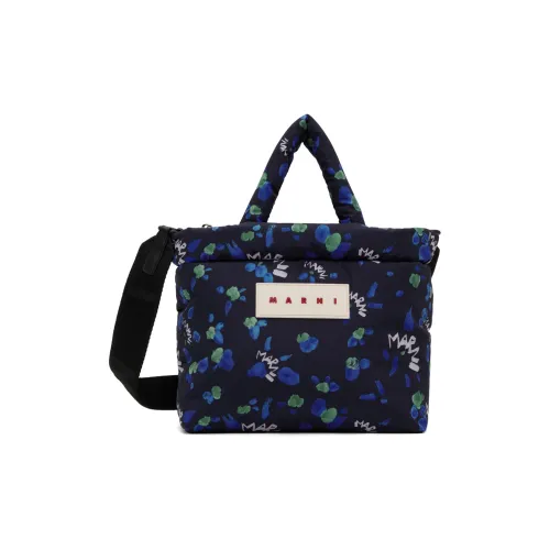 MARNI Сумка через плечо из телячьей кожи мини-сумка для женщин морской синий