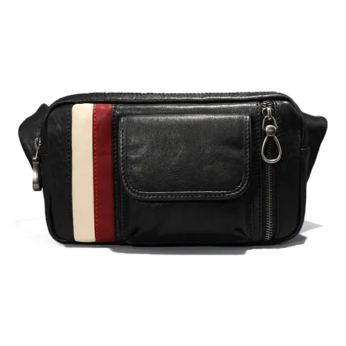 DOSRFINI Сумка через плечо из коровьей кожи мужская черная