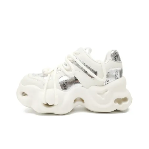 D Fuse SCANDINAVIA Пухлые туфли с амортизаторами противоскользящие устойчивые к истиранию низкий топ кроссовки с толстой подошвой женские