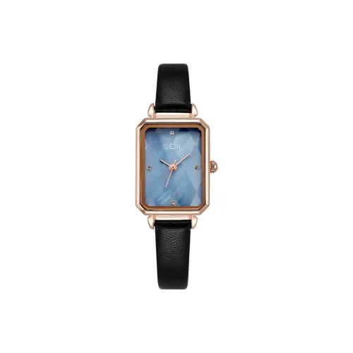 GEDI Кварцевый механизм Часы Женские Синий циферблат