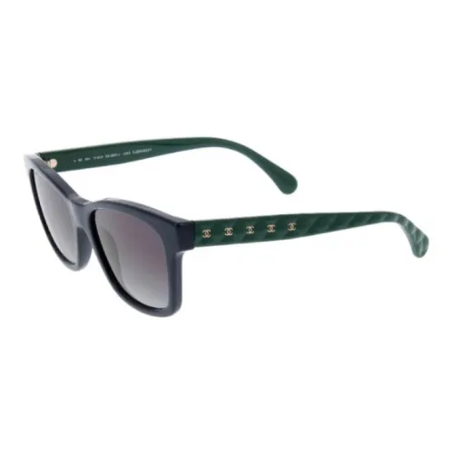 CHANEL Прямоугольные Солнцезащитные очки Унисекс Черный