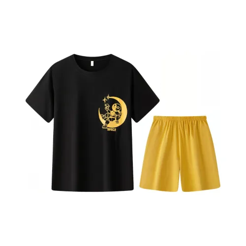 HUAIERWEI Пижамный комплект мужской черный