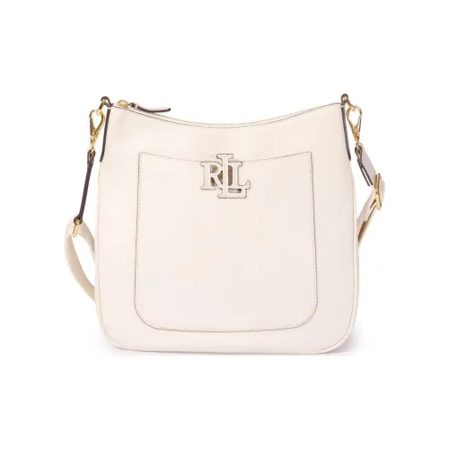 Polo Ralph Lauren Full GRAIN LEATHER Сумка через плечо Сумка на плечо Женская Кремово-белая