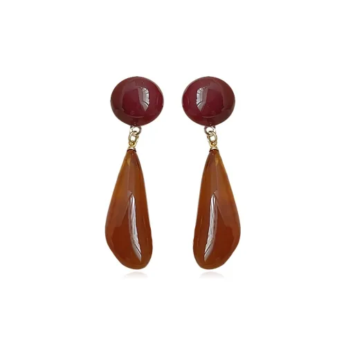 GUDS GAVE S925 Серебряные серьги-гвоздики смола медный сплав женские