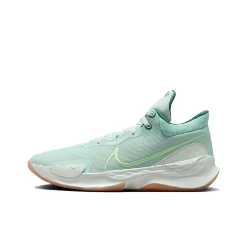 Nike Renew Elevate 3 Баскетбольные кроссовки Низкий топ Прибрежный синий/Паровой зеленый/Красный Бронза/Светло-зеленый/Ледяной Жадеит Синий Мужской