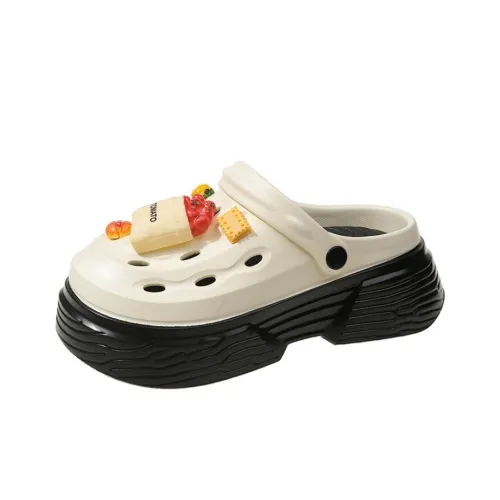 Сабо с принтом персика 5,5 см женские