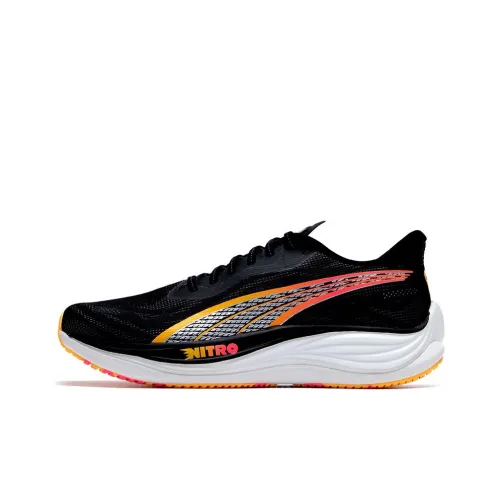 PUMA Velocity Nitro 3 Беговые кроссовки Низкий топ Черный Серебряный Солнечный Желтый Мужской