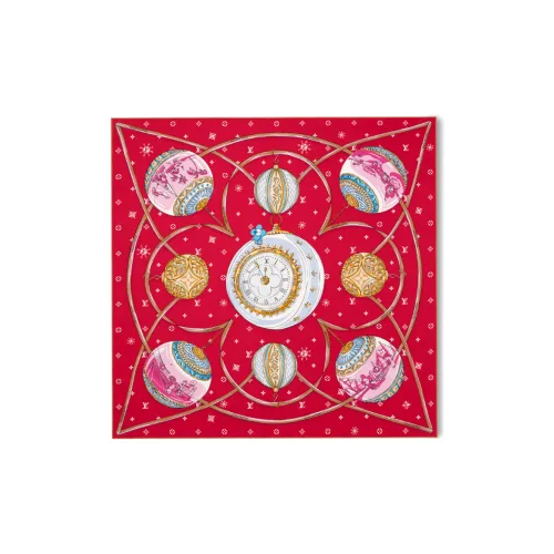 LOUIS VUITTON Шелковые шарфы Женские Красный