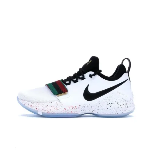 Nike PG 1 Slip-Resistant Low Top Баскетбольные кроссовки Унисекс Белый Синий