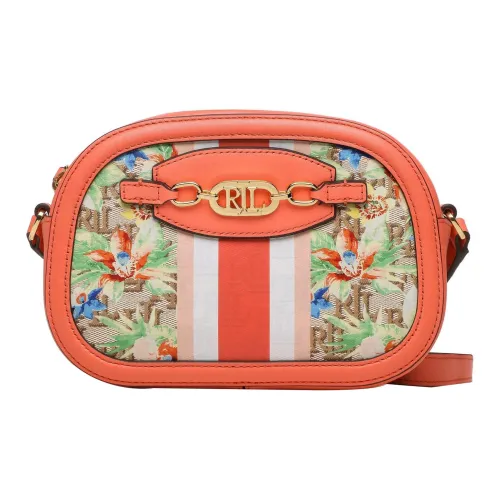 Polo Ralph Lauren Сумка через плечо из кожи женская оранжевая и многоцветная