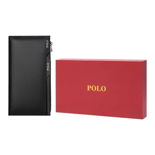 POLO Синтетическая кожа Кошелек Маленький Мужской Черный