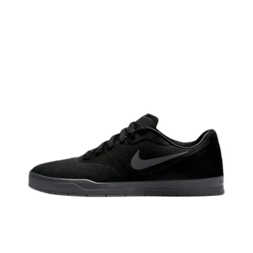 Nike Paul Rodriguez Slip-Resistant Shock Absorbers Low Top Скейтборд Кроссовки Мужские Черные Серые
