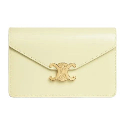 CELINE Margo Кошелек из коровьей кожи Мини Женский Светло-желтый