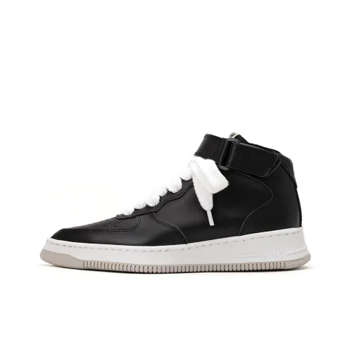 MIHARA YASUHIRO Rosie Устойчивый к истиранию MID Топ Повседневная обувь Женская Черный Белый