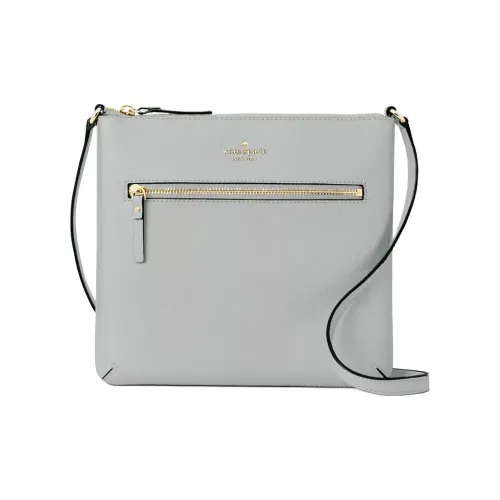 Kate Spade Крестообразная текстура кожа через плечо сумка женская платиновый серый