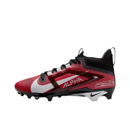 Nike Alpha Menace AG Искусственная трава Slip-resistant Водонепроницаемые Футбольные бутсы Мужские Черные Красные
