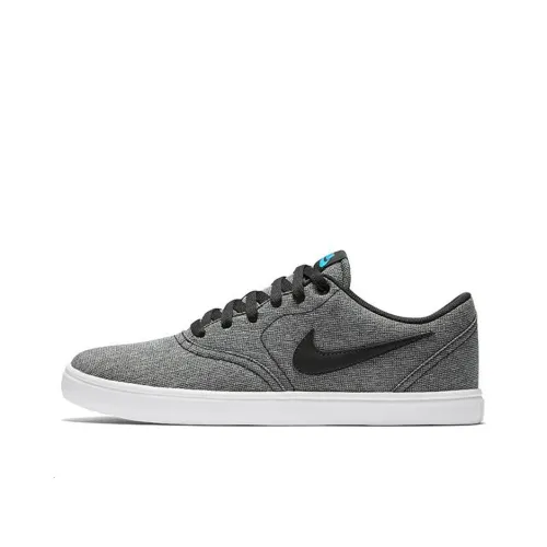 Nike SB Check Solar CNVS с покрытием противоскользящие и устойчивые к истиранию низкие скейтборд-кроссовки унисекс серый черный