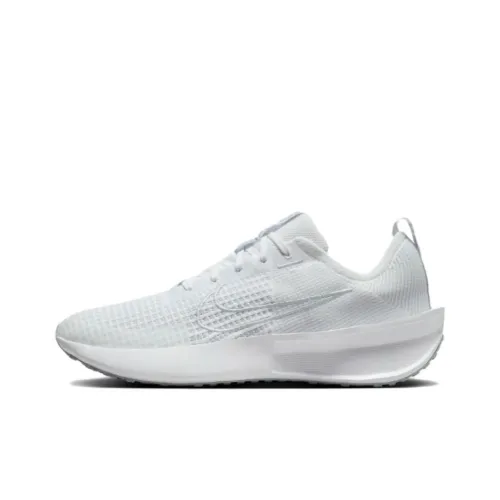 Nike Interact Run Slip-resistant Abrasion-resistant Low-top Беговые кроссовки Мужские Белые