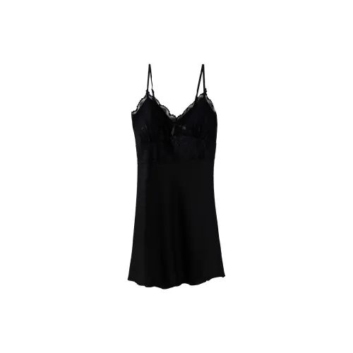 Lan Miao Ночная сорочка Женская Черная