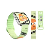 Силиконовый магнитный ремешок с петлей - XD зеленый белый