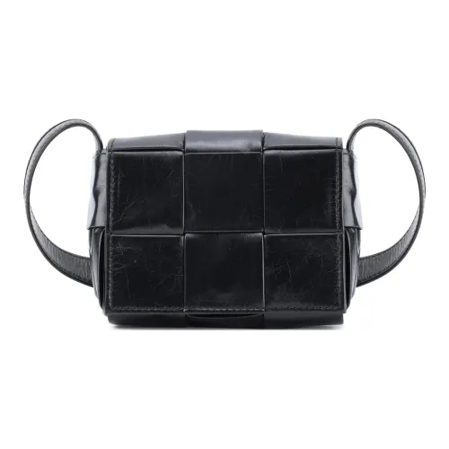 Bottega Veneta Вощеная кожа Сумка Кошелек Мини Мужской Черный