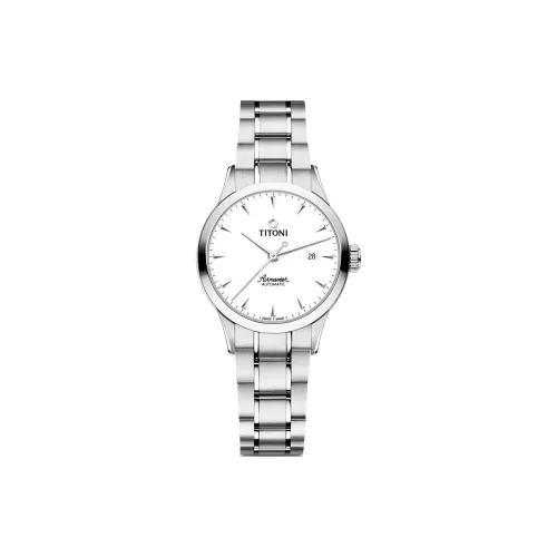 TITONI Air Dominator Collection Автоматический Механический Механизм Женские Часы 29 мм Белый Циферблат